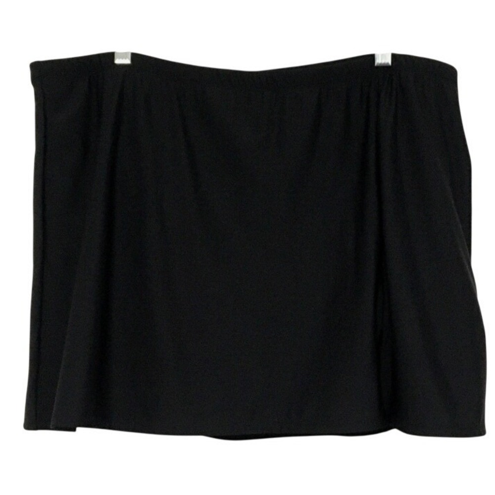 Swim Solutions Black Slit Skirt Swim Bottom Thigh Minimizer Size 20W New 525048X